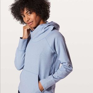 Lululemon light weight time out hoodie heathered hydrangea blue